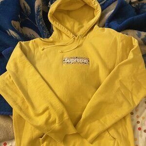 Supreme Bandana Box Logo Hoodie Yellow